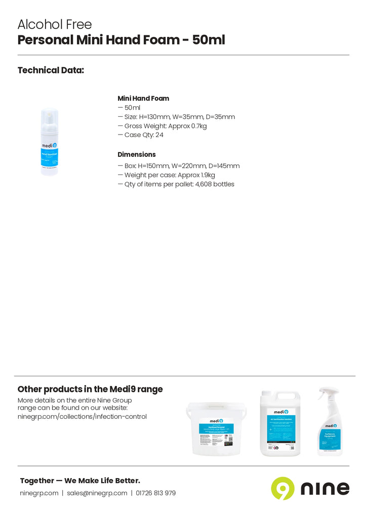 18104010 Alcohol Free Hand Sanitiser Foam