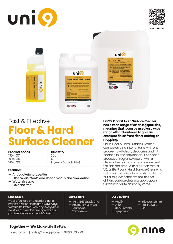 19041017 Uni9 Floor and Hard Surface Cleaner