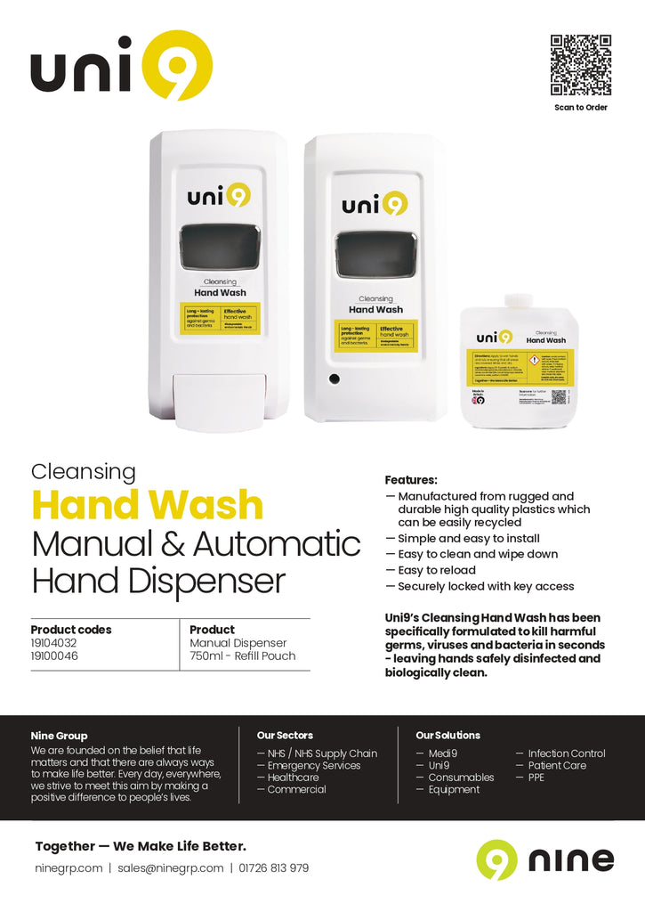 19104032 Uni9 Hand Wash Man-Auto Dispenser
