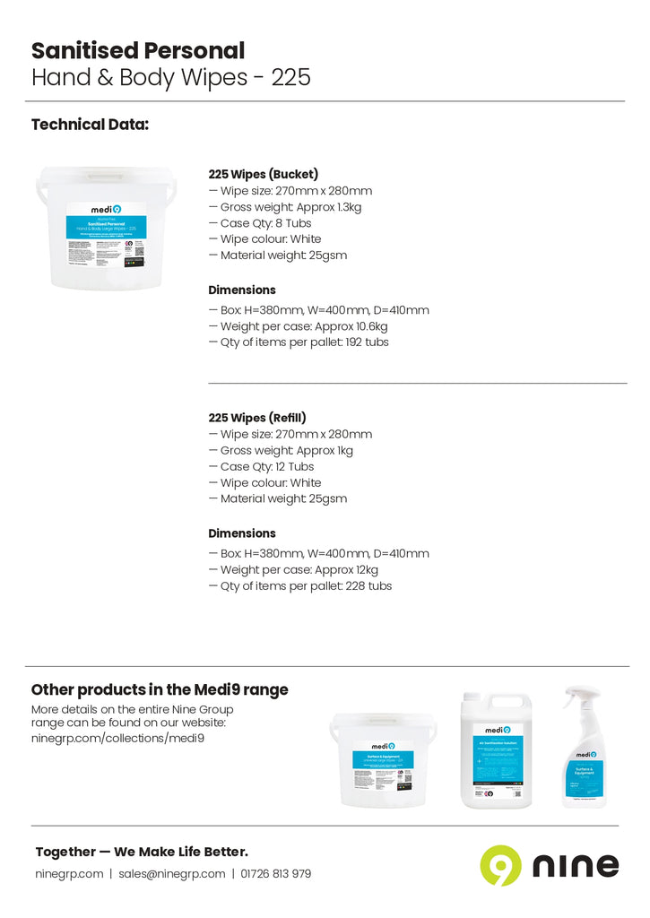 18160215 FactSheet - Hand & Body Wipes 225