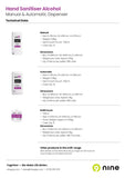 19104030_40 Uni9 Alcohol Hand Sanitiser Man-Auto Dispensers