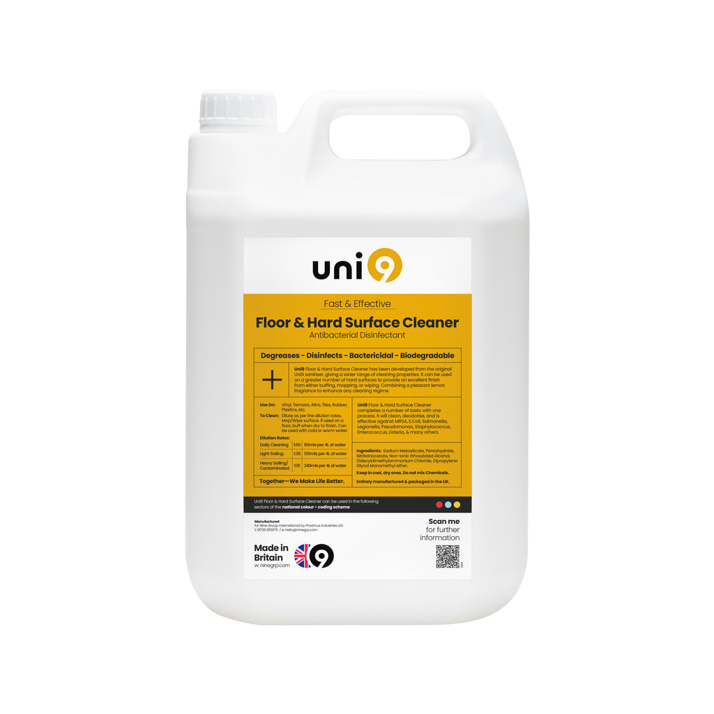 Uni9 Floor and Hard Surface Cleaner - Antibacterial Disinfectant