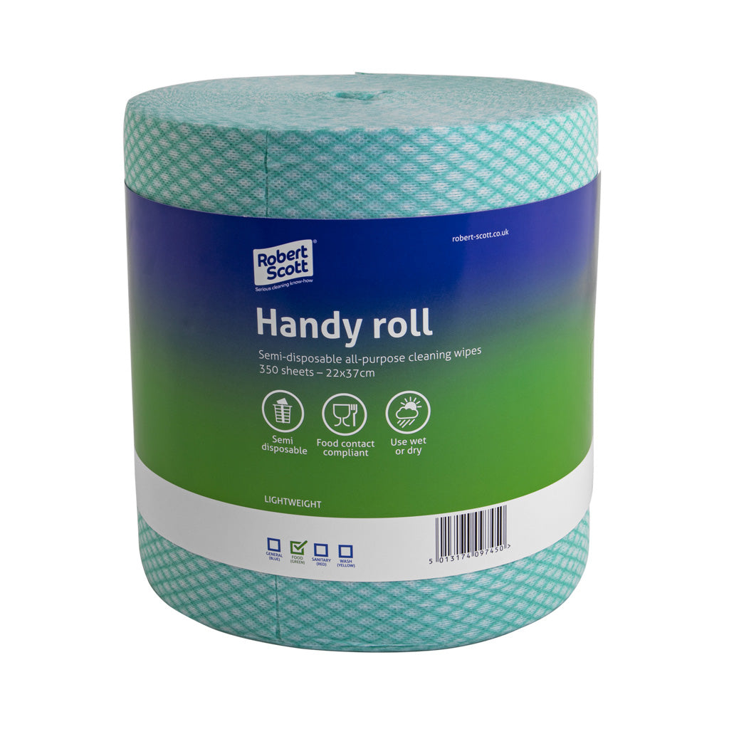 Handy Roll Disposable Cloth - Pack of 2 x 350 Sheets - (22x37cm)