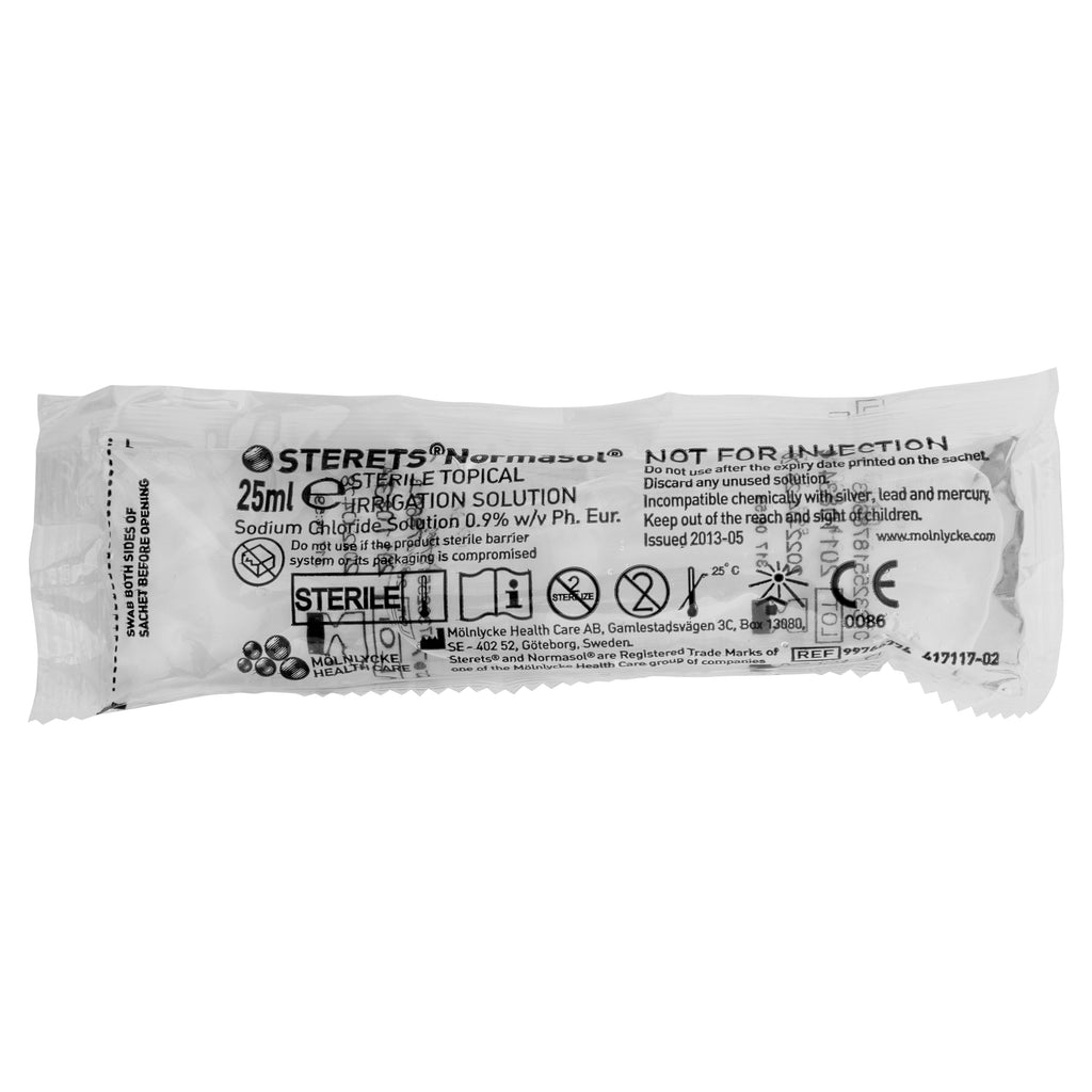 25ml Sterile Saline in a Sachet (Normasol) - Single