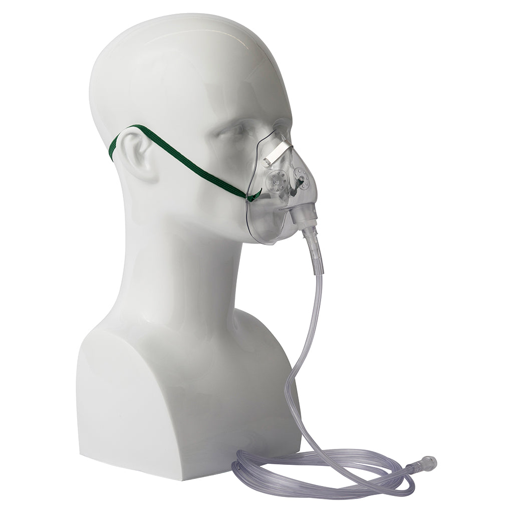 Medium Concentration Oxygen Mask with Tubing - Sealed Pack of 3