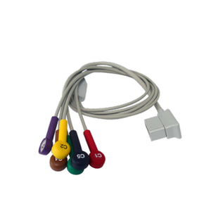 ECG Chest Lead set - 6 Leads - Press Stud - IEC