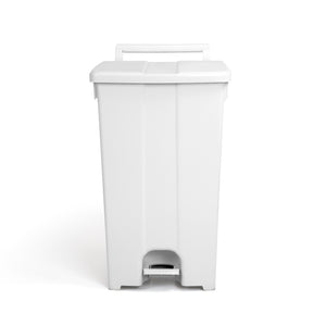 TTS - Derby bin White with pedal operated lid 90L [XXL]