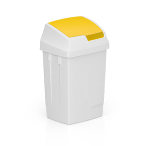 TTS - Lindy bin with Yellow swing lid 25L