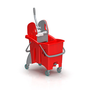 TTS - Action Pro Tec Combo Mopping Unit Red 30L double bucket with Tec wringer