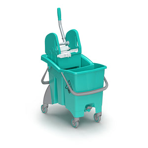 TTS - Action Pro Tec Combo Mopping Unit Green 30L double bucket with Tec wringer
