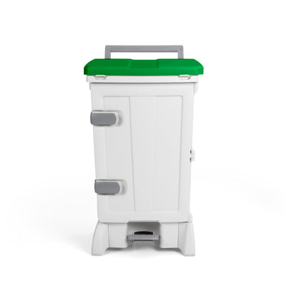 TTS Open - Up Front Opening Bin with pedal Operated Lid - Green - 90 Litre
