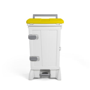 TTS OPEN-UP Front Opening Bin with pedal Operated Lid - Yellow - 90 Litre