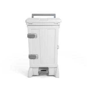 TTS OPEN-UP Front Opening Bin with pedal Operated Lid - White - 90 Litre