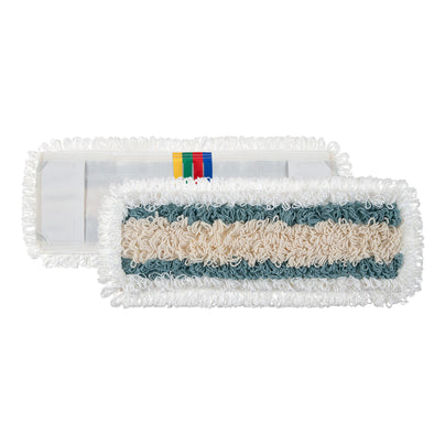 Pocket System TRIS Flat Mop, White 40cm with Removable Colour Coded Tabs