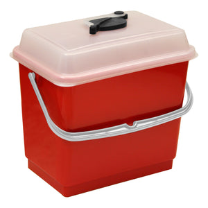 TTS Bucket with Wipe Dispensing Lid - 4 Litre - Red