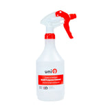 Uni9 Multipurpose Cleaner Labelled Heavy Duty Trigger Spray Bottle - Red Trigger