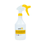 Uni9 Floor/Hard Surface Cleaner Labelled Heavy Duty Trigger Spray Bottle - Yellow Trigger