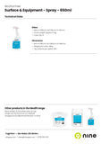 18041006 Medi9 Surface and Equipment - Spray - 650ml