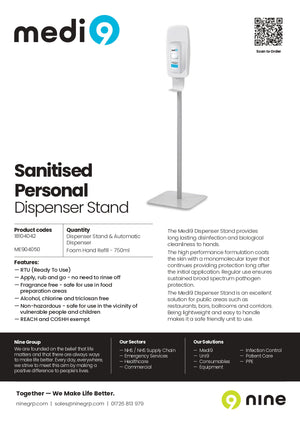 18104042 Dispenser Stand & Automatic Dispenser FactSheet