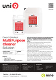 19041082-20_5 Uni9 Multi Purpose Cleaner Solution FactSheet