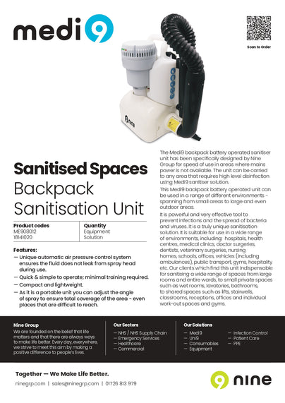 ME908012 - Backpack Sani Unit Factsheet