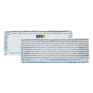 TTS - Pocket System Soft Striat Flat Mop, White/Blue Stripes