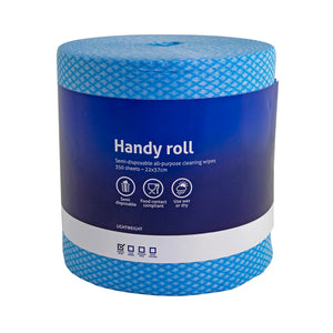 Handy Roll Disposable Cloth - Blue [Pack of 2 x 350 Sheets / 22x37cm]