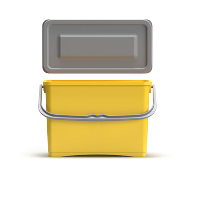8L Yellow Bucket with Hermitc Lid