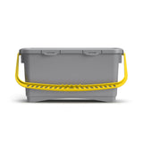 20 L Grey Hermetic Bucket With Yellow Handle and Lid