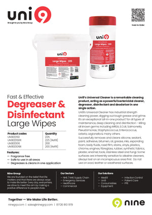 UN912006_R Uni9 Multi Purpose Cleaner Wipes 100
