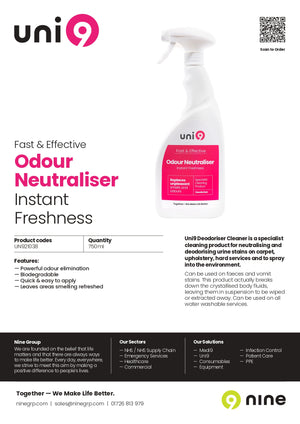 UN921038 Uni9 Odour Neutraliser - instant freshness