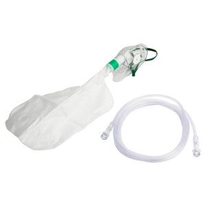 High Concentration 100% Oxygen Nonrebreathing Mask with Head Strap & Tubing -  Sealed Pack of 3