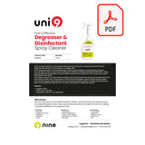 UN911002 uni9 Cleaner Degreaser Surface Spray
