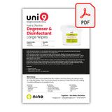 UN912050_R uni9 Degreaser & Disinfectant Wipes 225