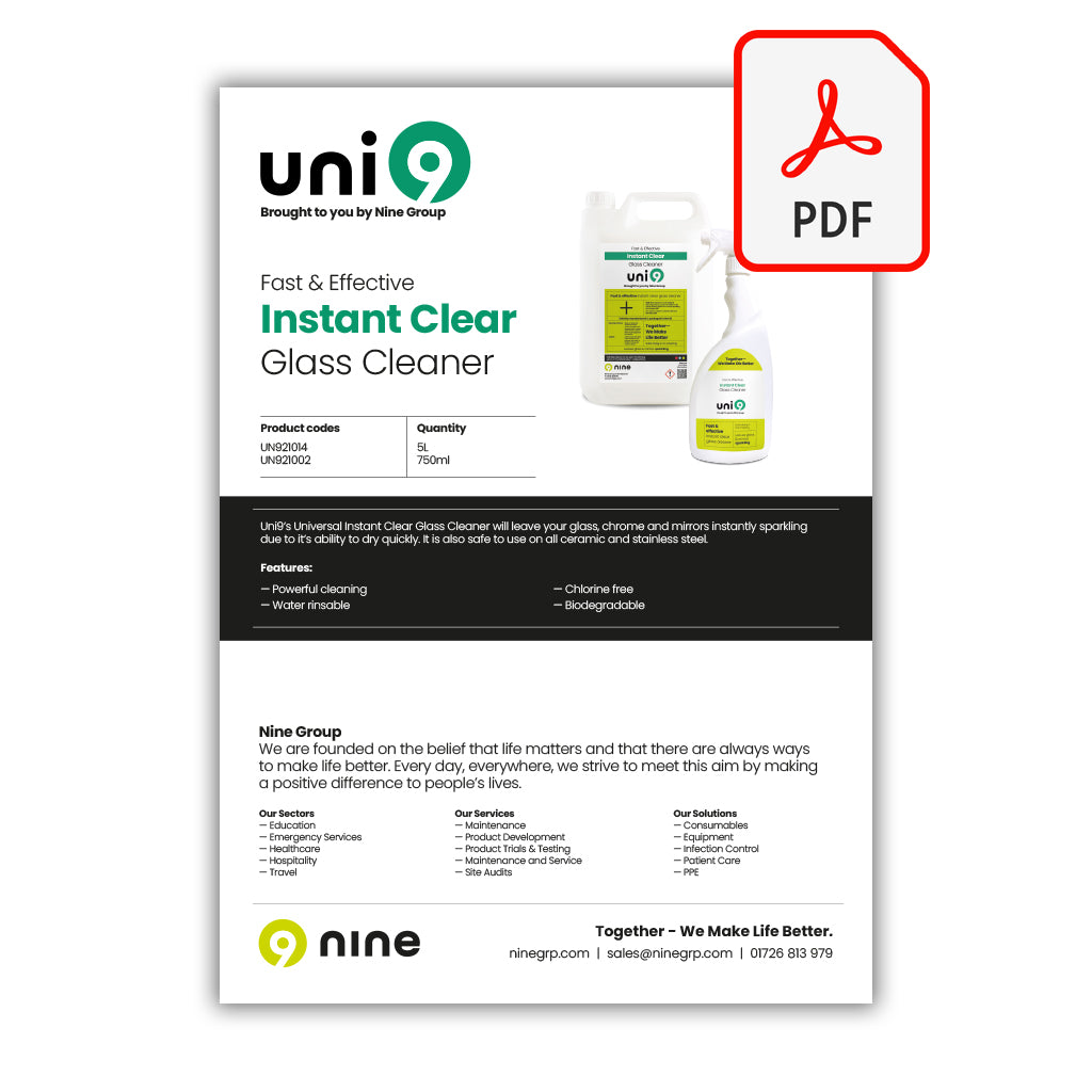 UN921002_14 uni9 Instant ClearGlass Cleaner