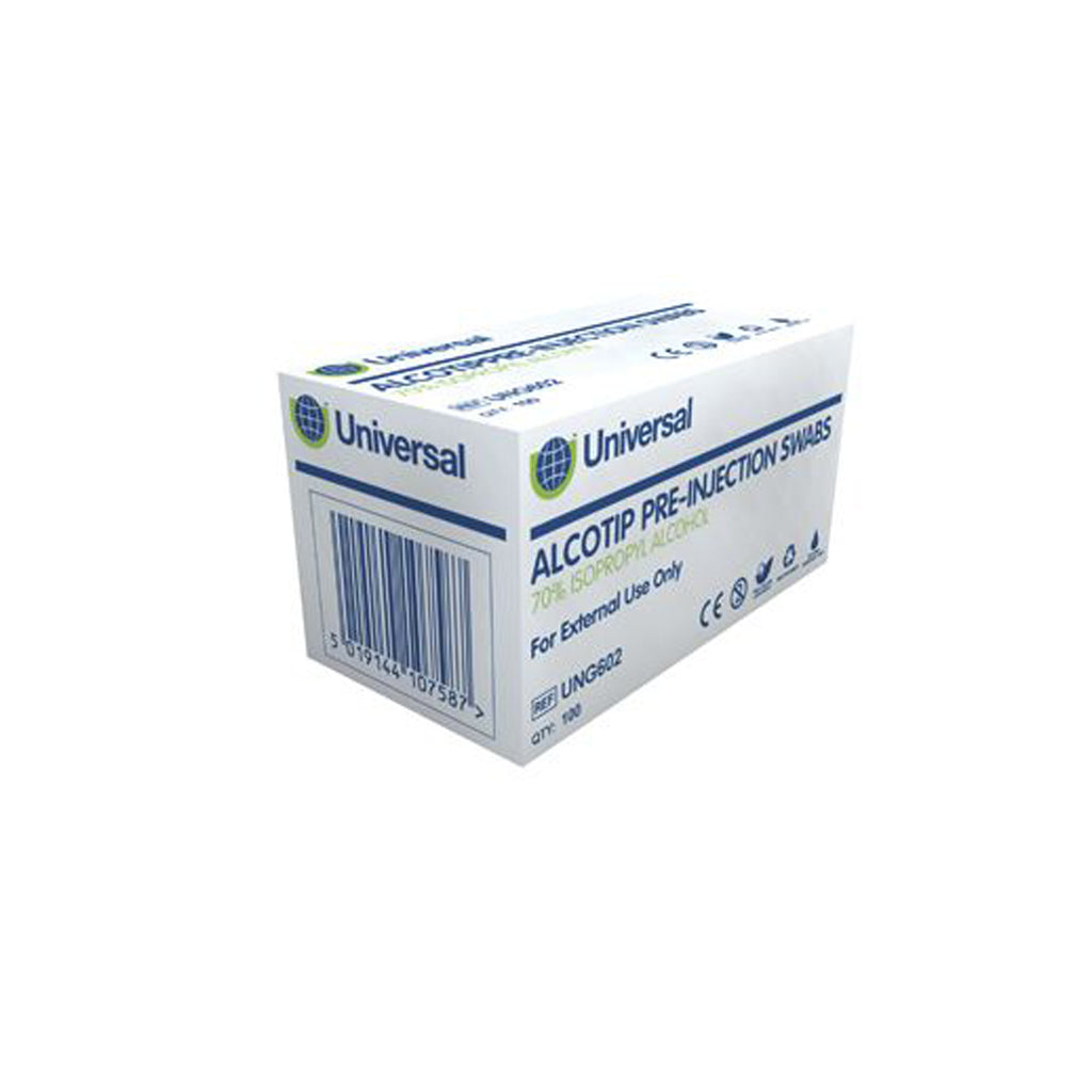 Alcohol Pre-Injection Wipes Individual Sachets