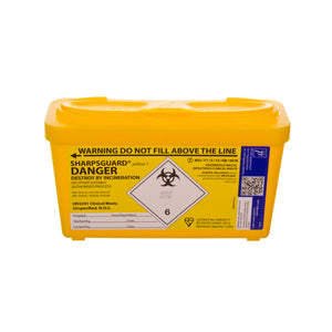 Sharpsafe Box 1L - Yellow - Single